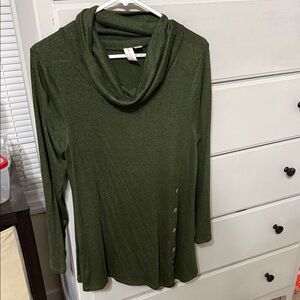 Misia Forest Green Cowl Neck Sweater
